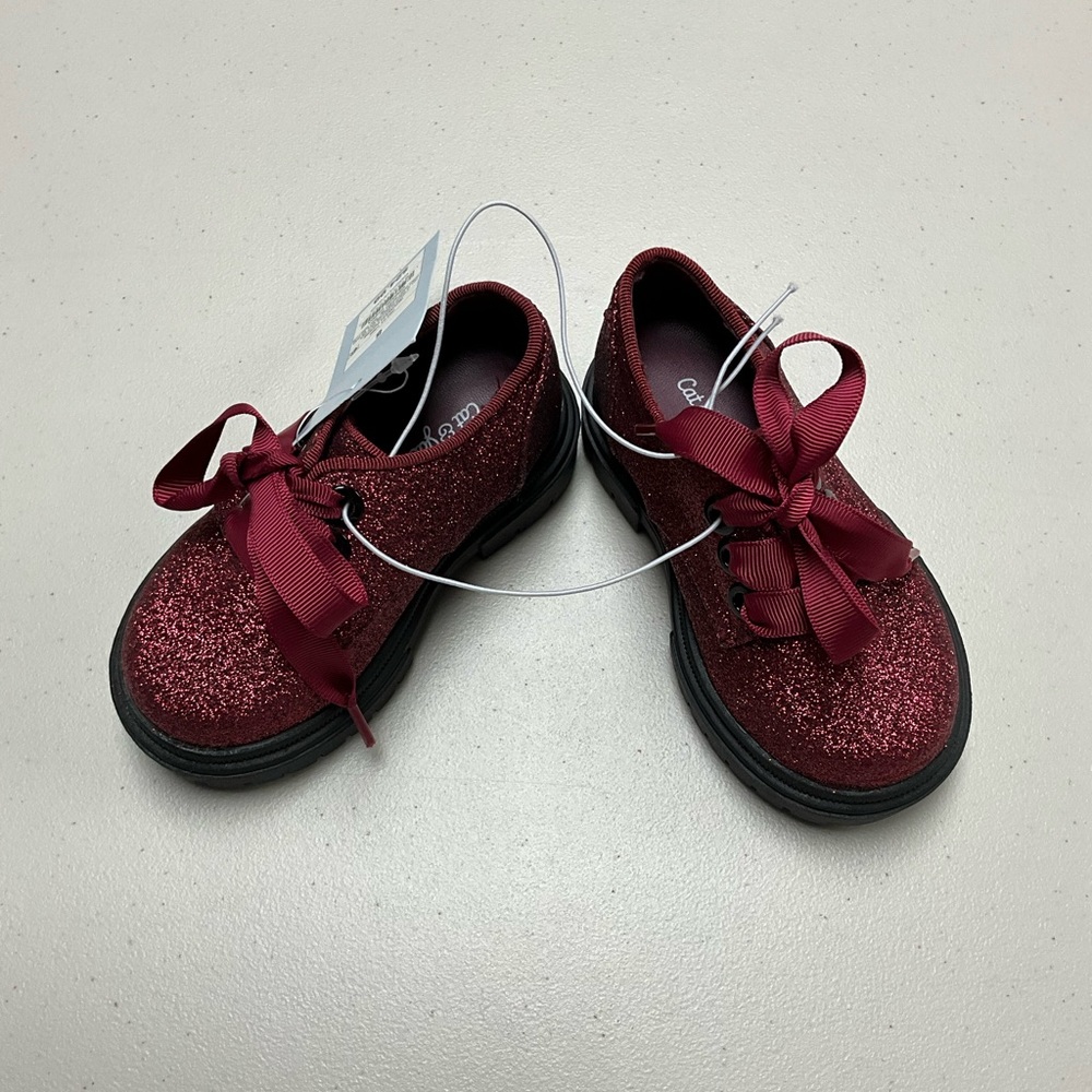 Toddler Girls' Phoebe Oxford Lace-Up Shoes - Cat & Jack Red 5T